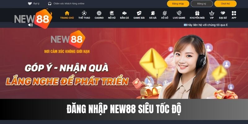 Đăng nhập NEW88 siêu tốc độ